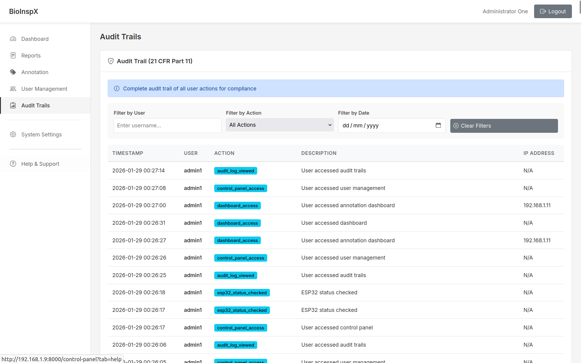 Audit Trails